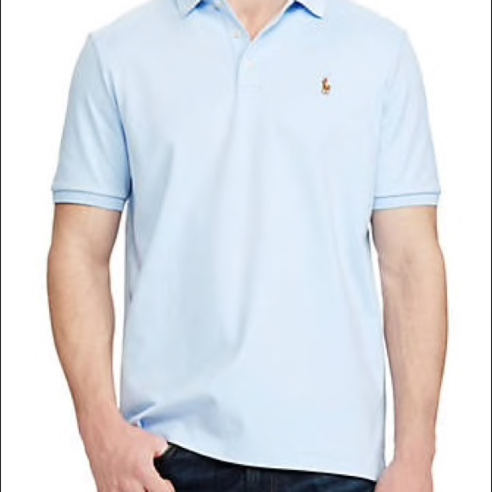 Polo soft Cotton navy light blue sz Various